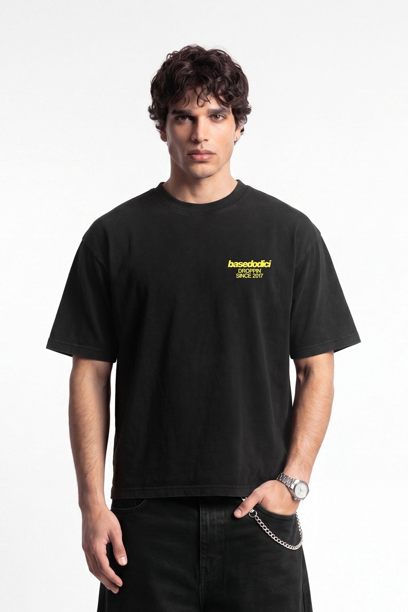 T-Shirt "COPY&PASTE" AmamiAncora Black/Yellow - BASEDODICI®