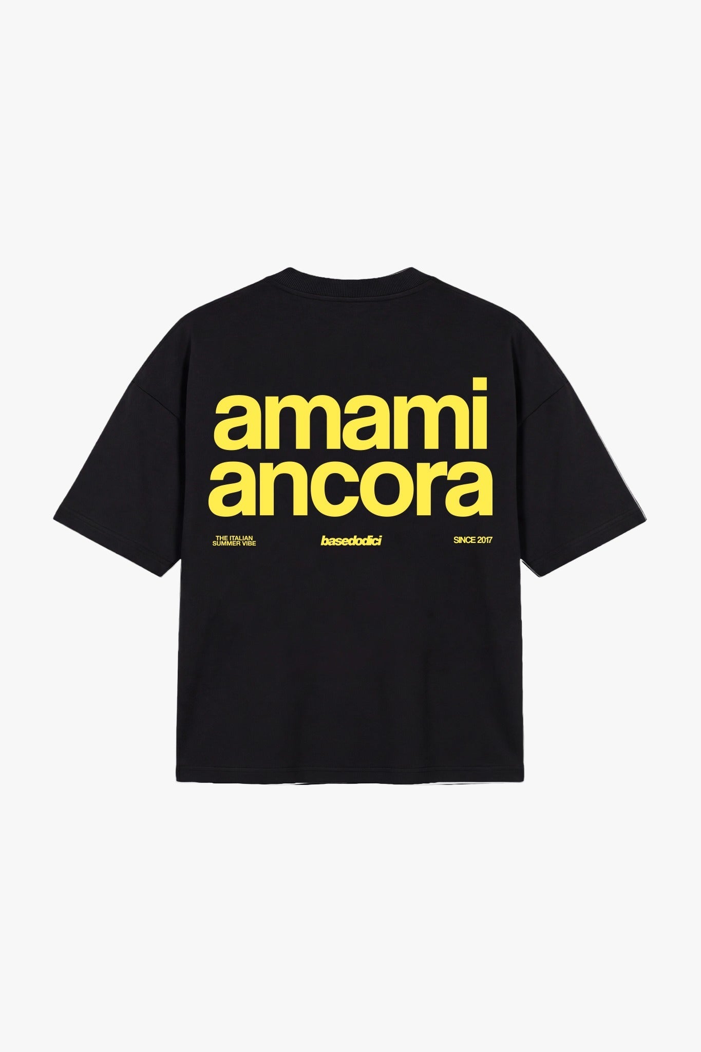 T-Shirt "COPY&PASTE" AmamiAncora Black/Yellow - BASEDODICI®