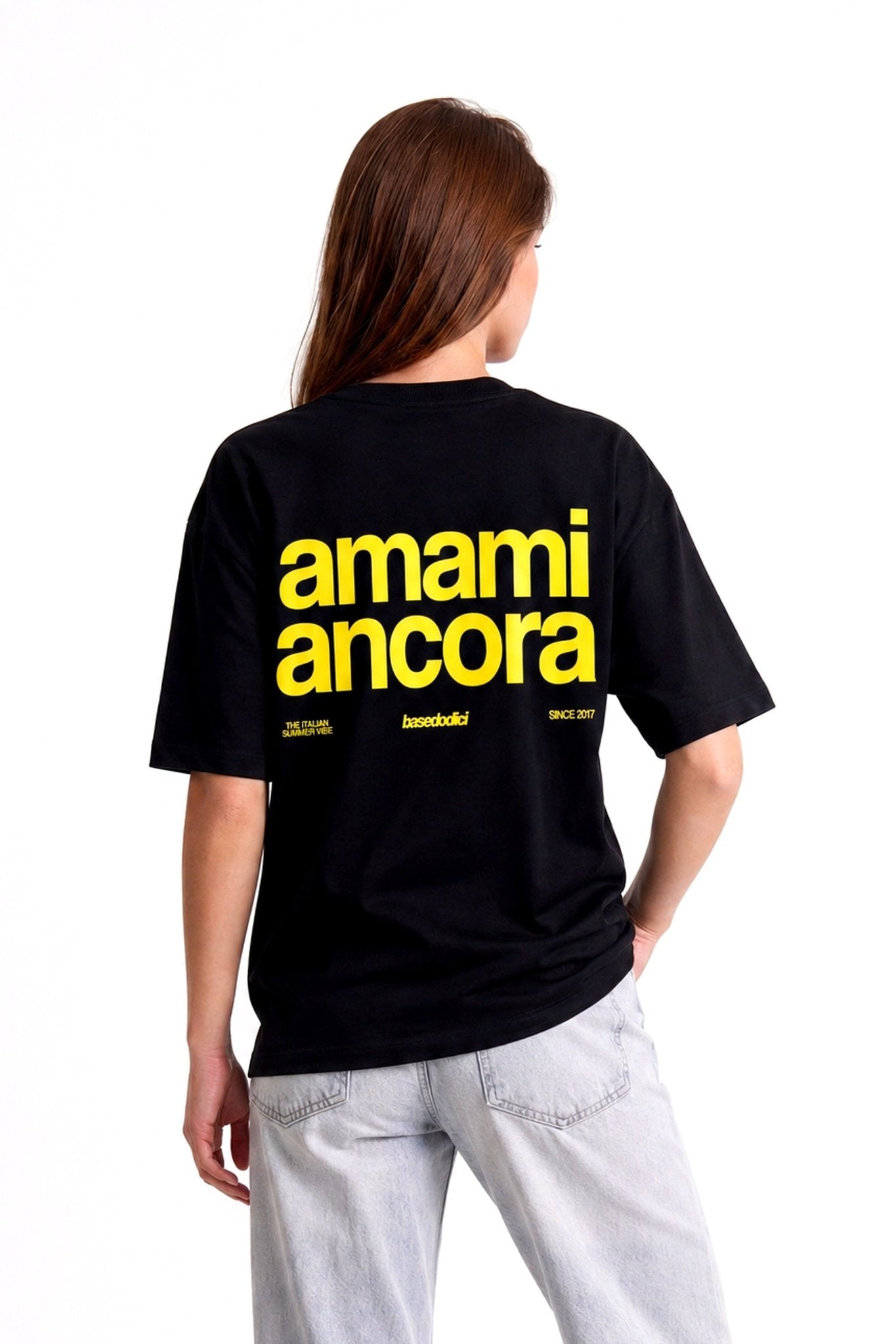 T-Shirt "COPY&PASTE" AmamiAncora Black/Yellow - BASEDODICI®