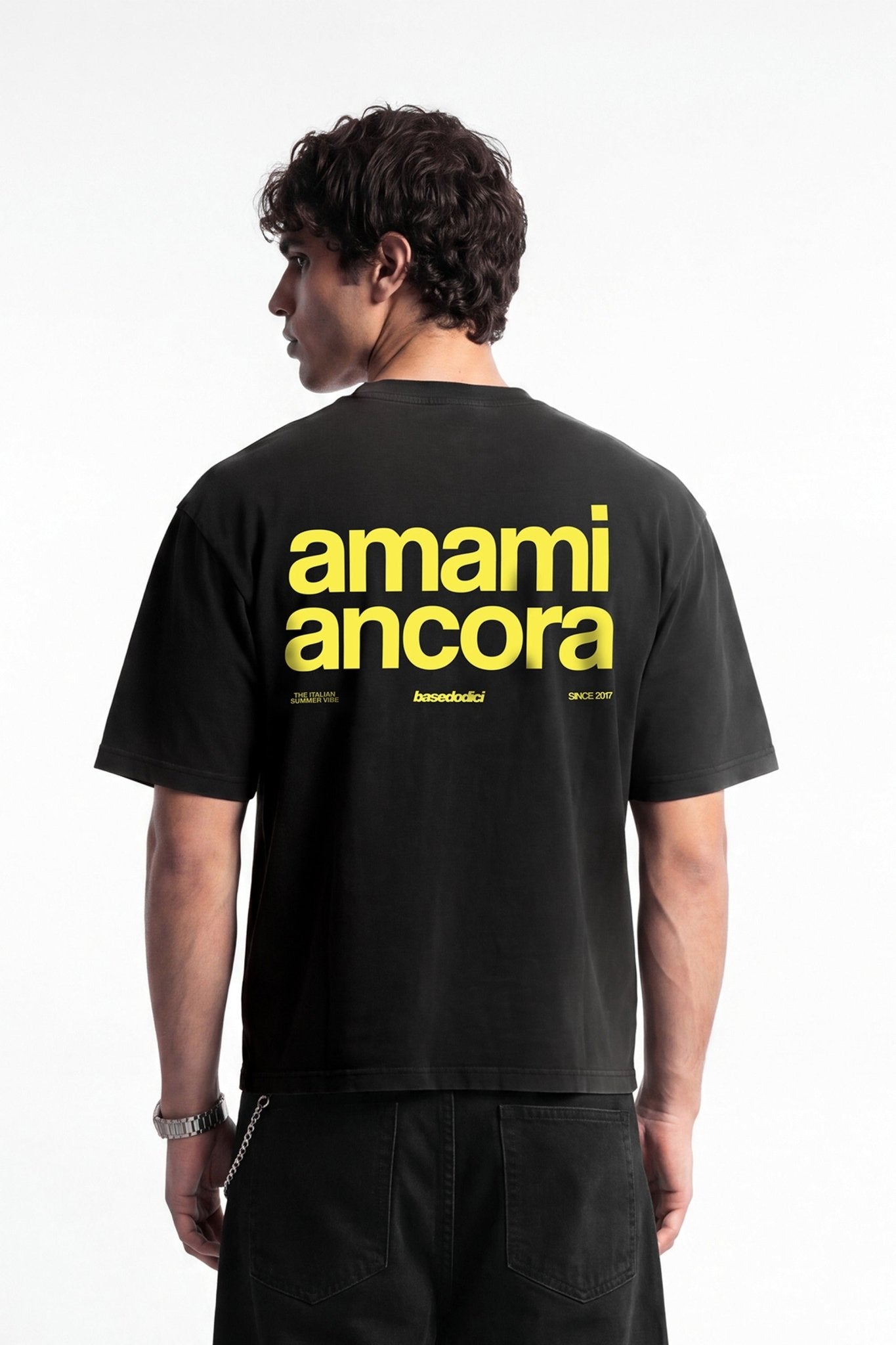 T-Shirt "COPY&PASTE" AmamiAncora Black/Yellow - BASEDODICI®