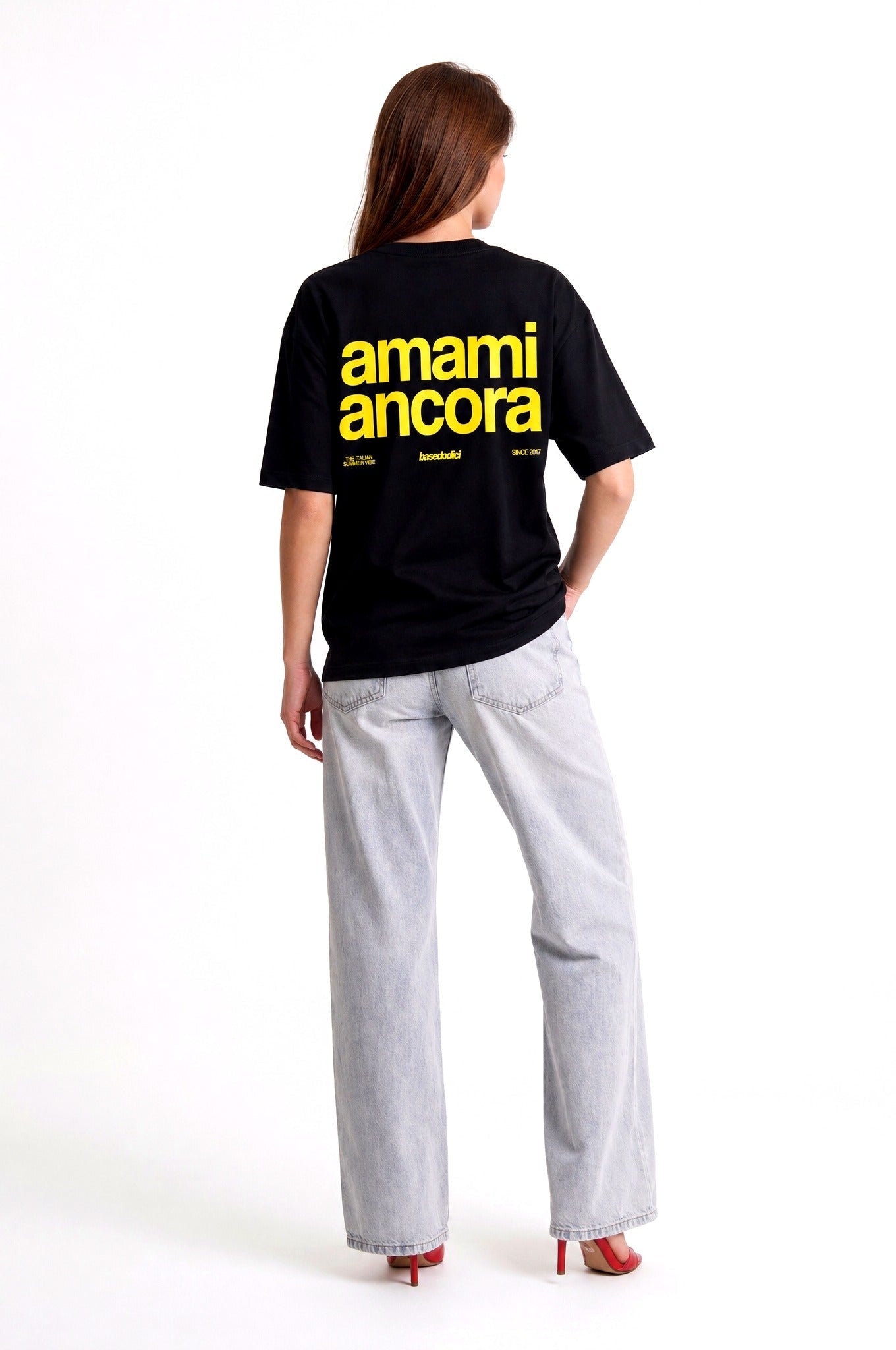 T-Shirt "COPY&PASTE" AmamiAncora Black/Yellow - BASEDODICI®