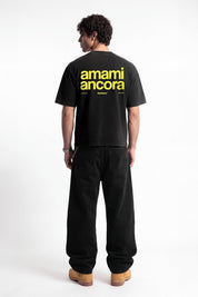 T-Shirt "COPY&PASTE" AmamiAncora Black/Yellow - BASEDODICI®