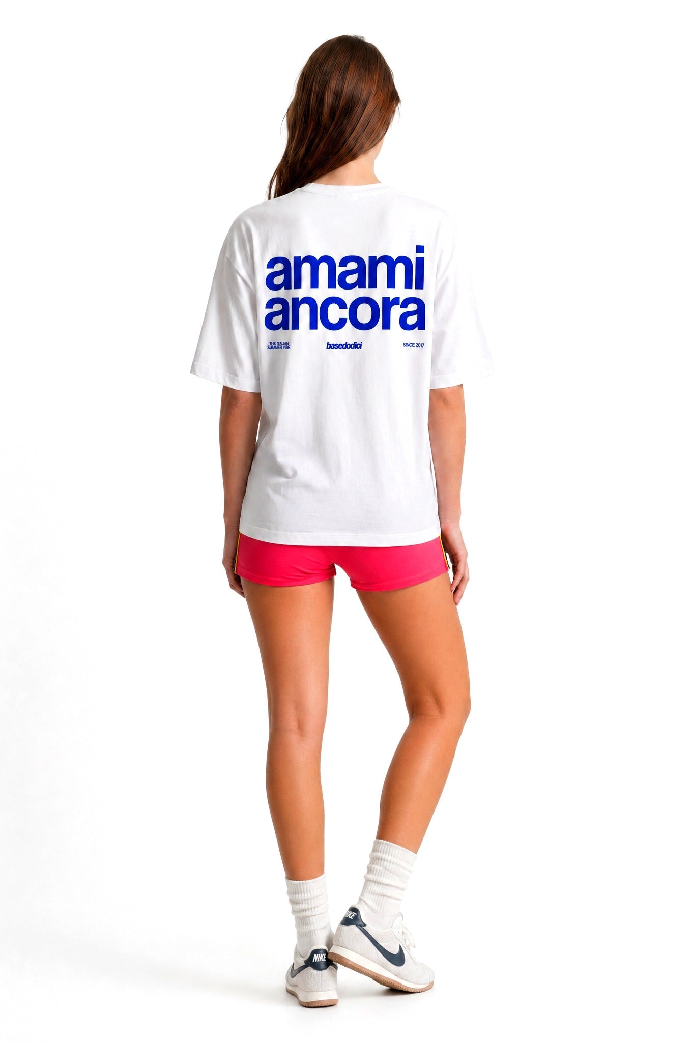 T-Shirt "COPY&PASTE" AmamiAncora White/Blue - BASEDODICI®