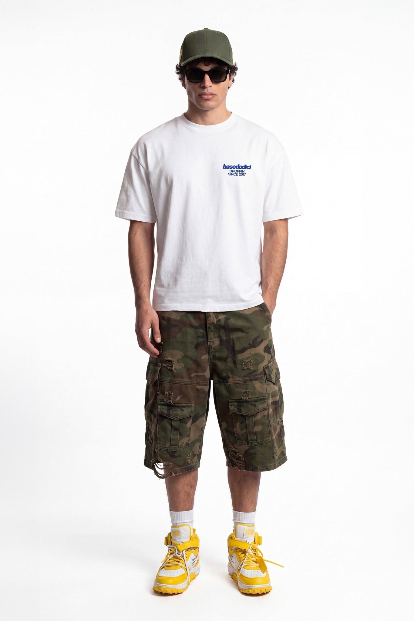 T-Shirt "COPY&PASTE" AmamiAncora White/Blue - BASEDODICI®