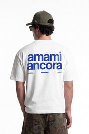 T-Shirt "COPY&PASTE" AmamiAncora White/Blue - BASEDODICI®