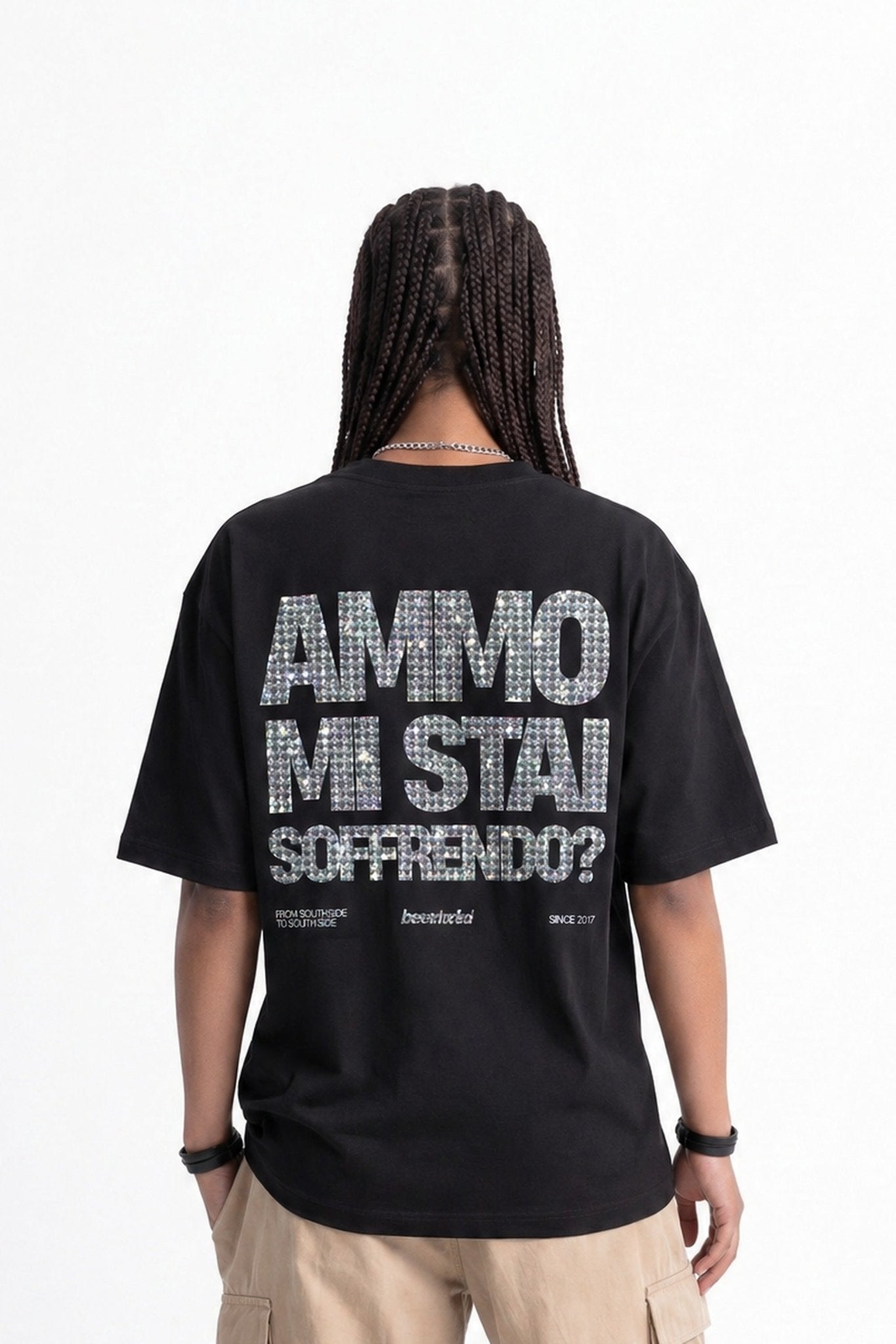 T-Shirt "COPY&PASTE" MiStaiSoffrendo Black/Grillz - BASEDODICI®