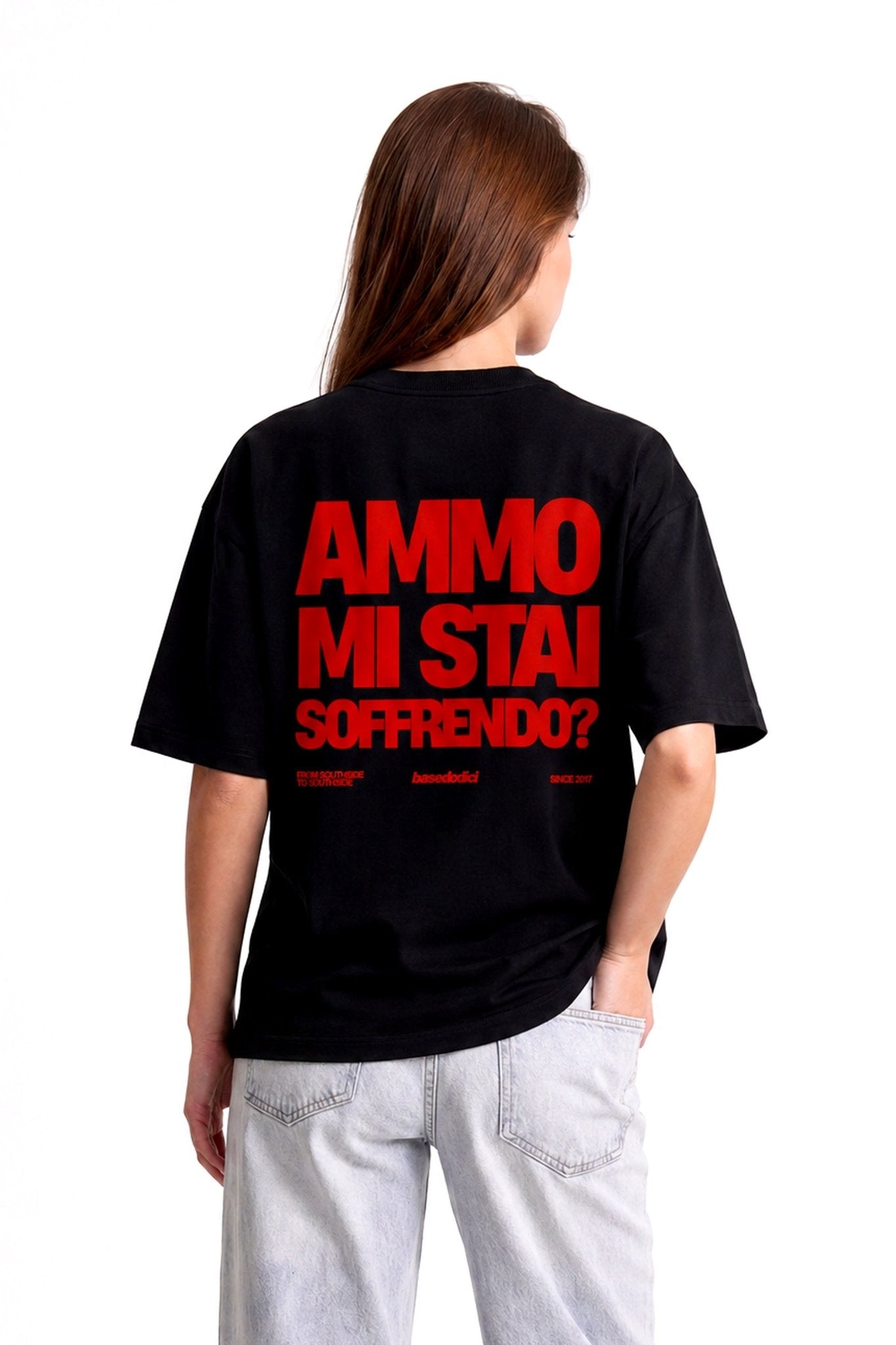 T-Shirt "COPY&PASTE" MiStaiSoffrendo Black/Red - BASEDODICI®