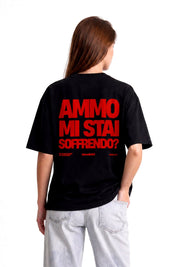 T-Shirt "COPY&PASTE" MiStaiSoffrendo Black/Red - BASEDODICI®