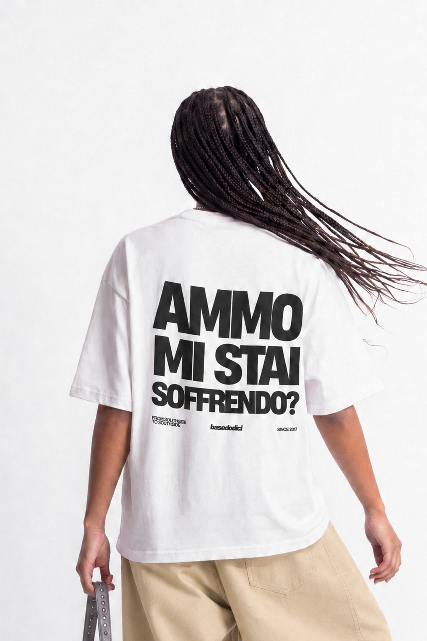 T-Shirt "COPY&PASTE" MiStaiSoffrendo White/Black - BASEDODICI®