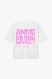 T-Shirt "COPY&PASTE" MiStaiSoffrendo White/Pink - BASEDODICI®