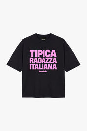 T-Shirt "COPY&PASTE" RagazzaItaliana Black/Pink - BASEDODICI®