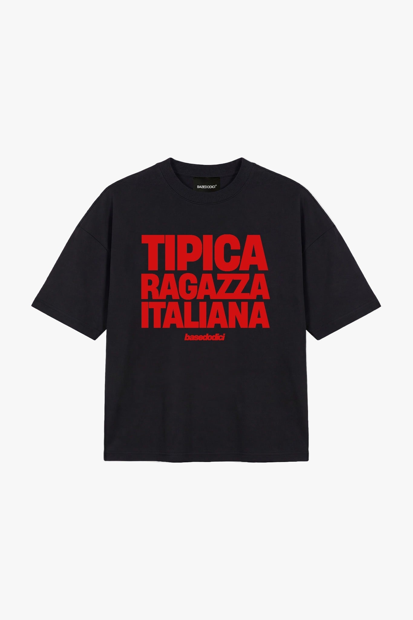 T-Shirt "COPY&PASTE" RagazzaItaliana Black/Red - BASEDODICI®