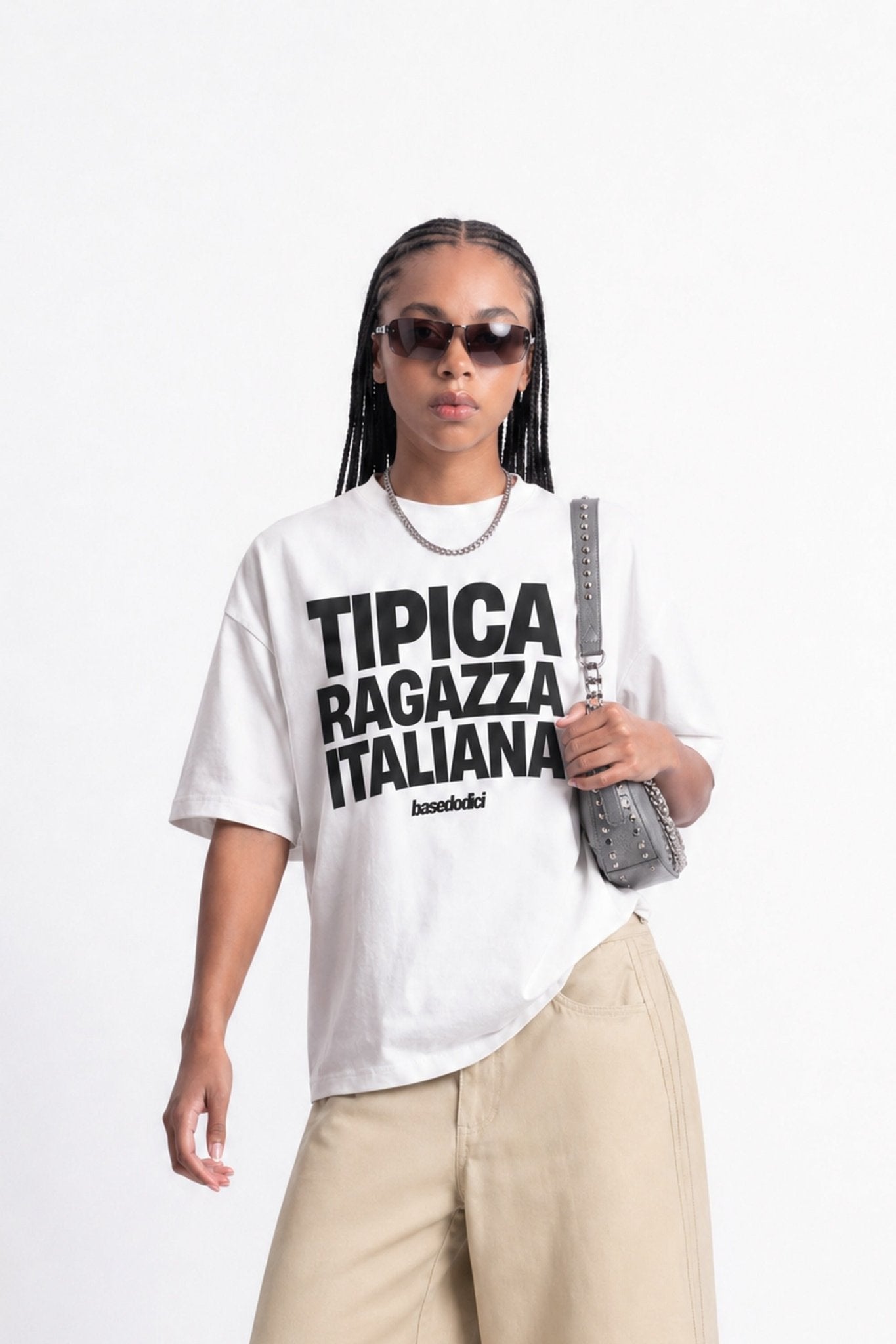 T-Shirt "COPY&PASTE" RagazzaItaliana White/Black - BASEDODICI®