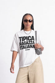 T-Shirt "COPY&PASTE" RagazzaItaliana White/Black - BASEDODICI®