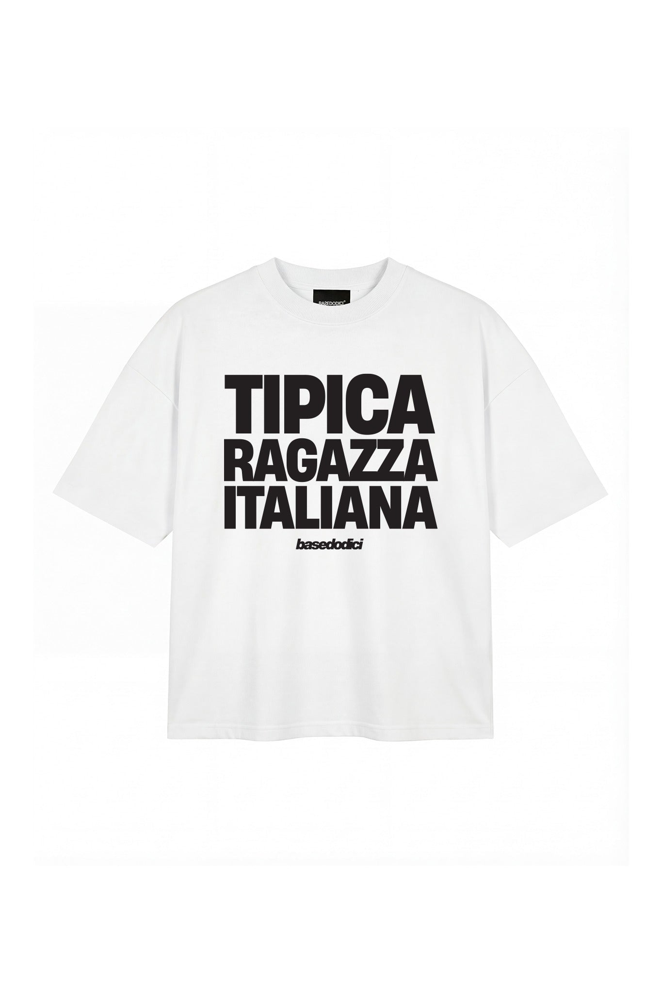 T-Shirt "COPY&PASTE" RagazzaItaliana White/Black - BASEDODICI®