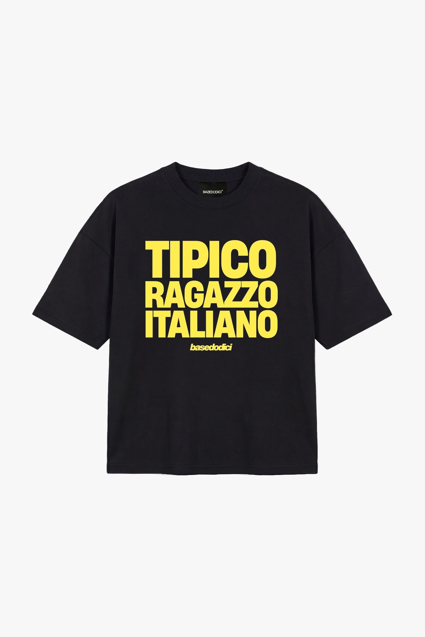 T-Shirt "COPY&PASTE" RagazzoItaliano Black/Yellow - BASEDODICI®