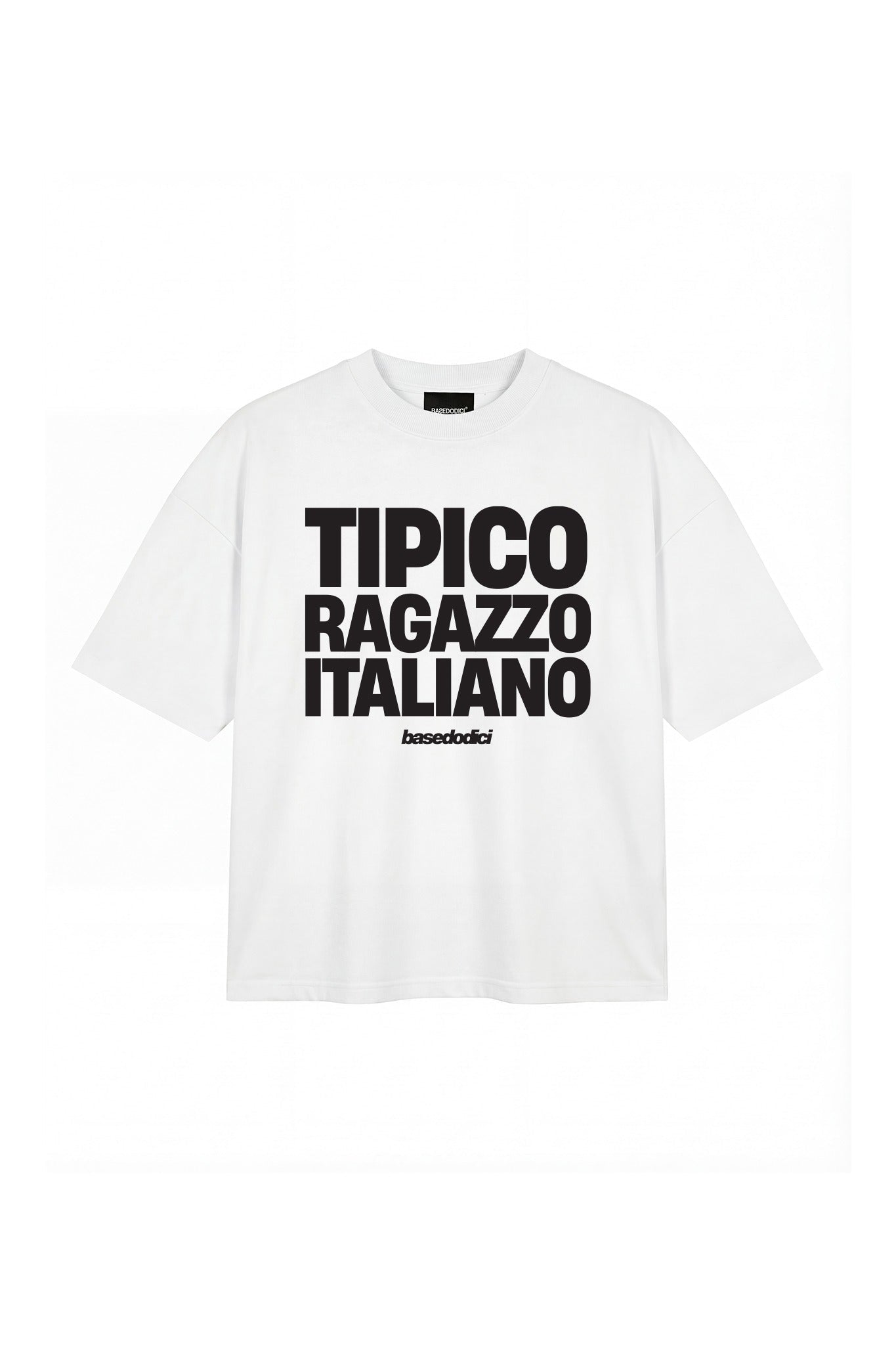 T-Shirt "COPY&PASTE" RagazzoItaliano White/Black - BASEDODICI®