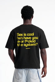 T-Shirt "COPY&PASTE" SexIsCool Black/Yellow - BASEDODICI®