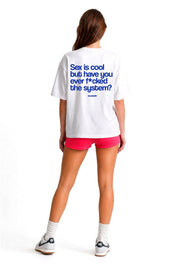 T-Shirt "COPY&PASTE" SexIsCool White/Blue - BASEDODICI®
