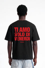 T-Shirt "COPY&PASTE" TiAmoVenerdì Black/Red - BASEDODICI®