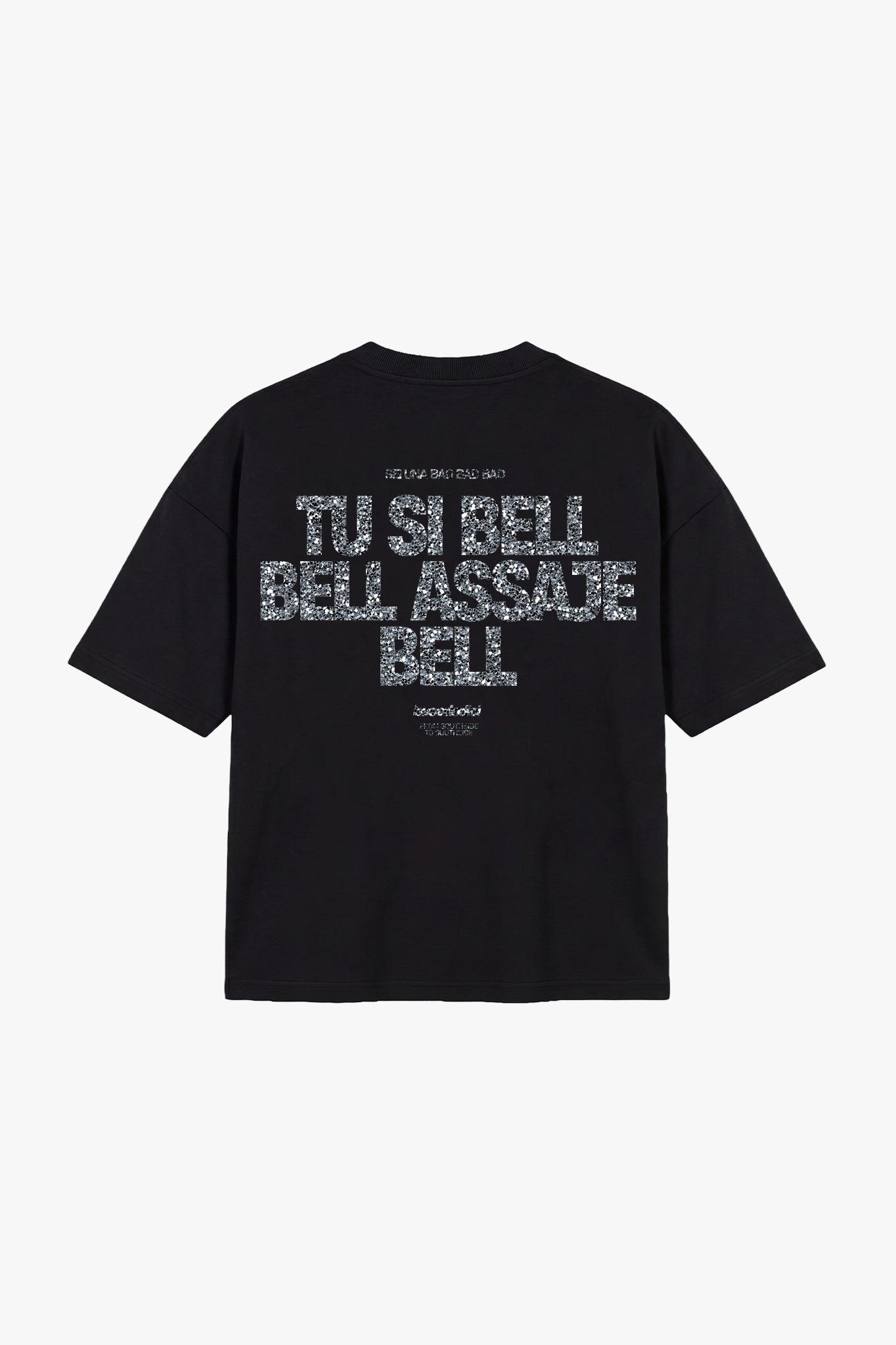 T-Shirt "COPY&PASTE" TU SI BELL BELL Black/Glitter - BASEDODICI®