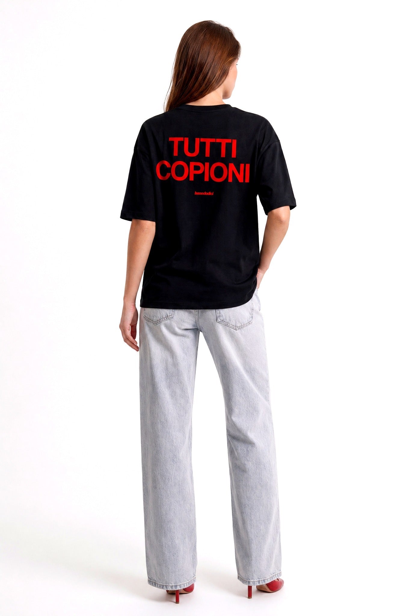 T-Shirt "COPY&PASTE" TuttiCopioni Black/Red - BASEDODICI®