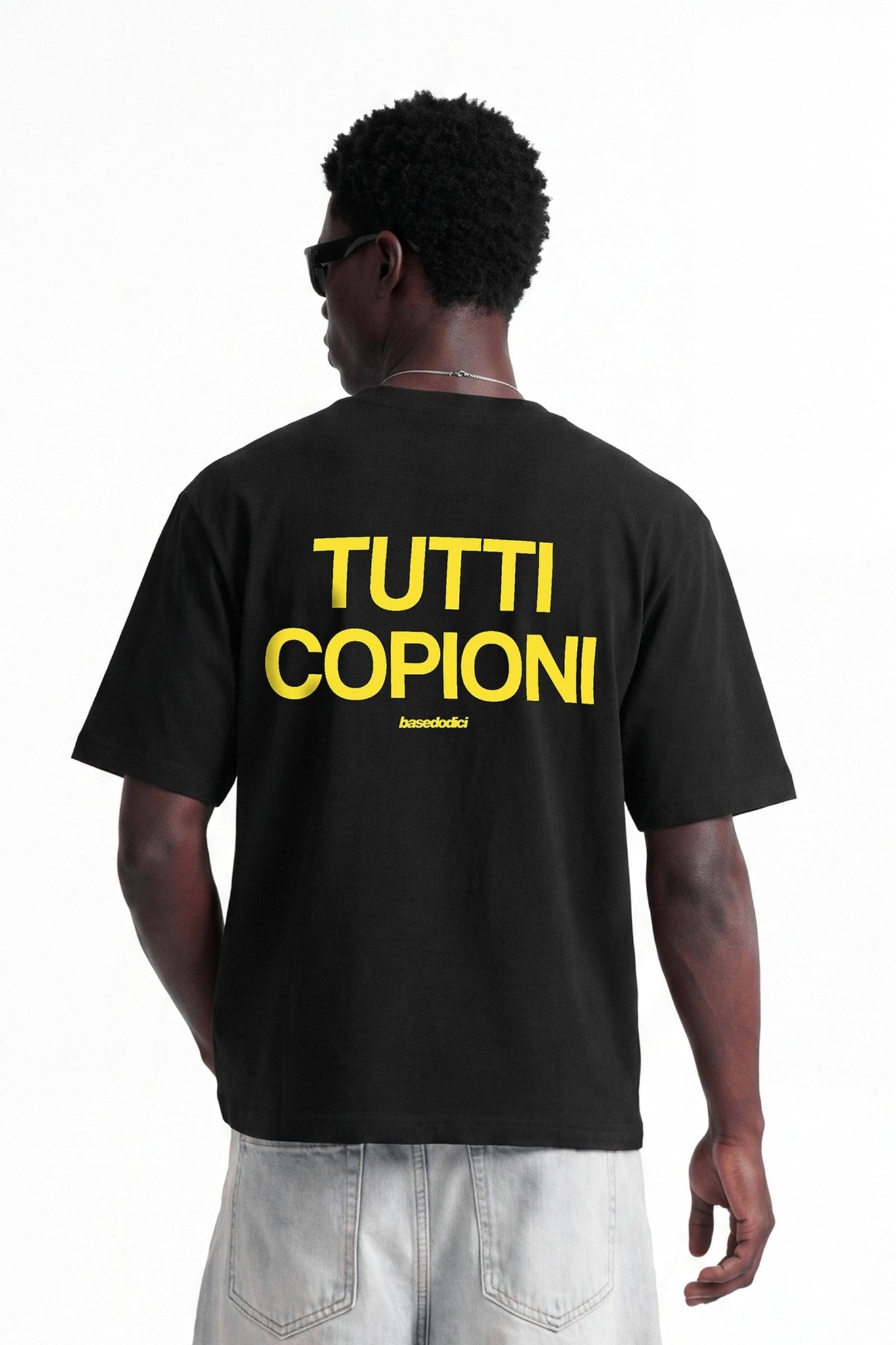 T-Shirt "COPY&PASTE" TuttiCopioni Black/Yellow - BASEDODICI®