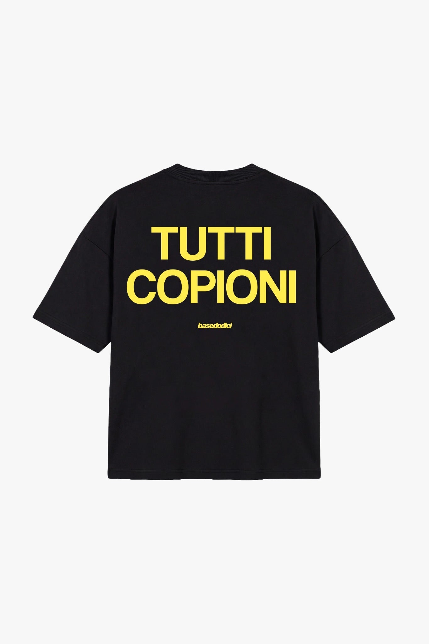 T-Shirt "COPY&PASTE" TuttiCopioni Black/Yellow - BASEDODICI®