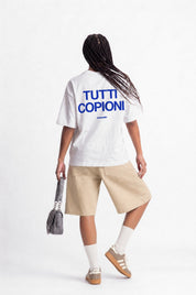 T-Shirt "COPY&PASTE" TuttiCopioni White/Blue - BASEDODICI®