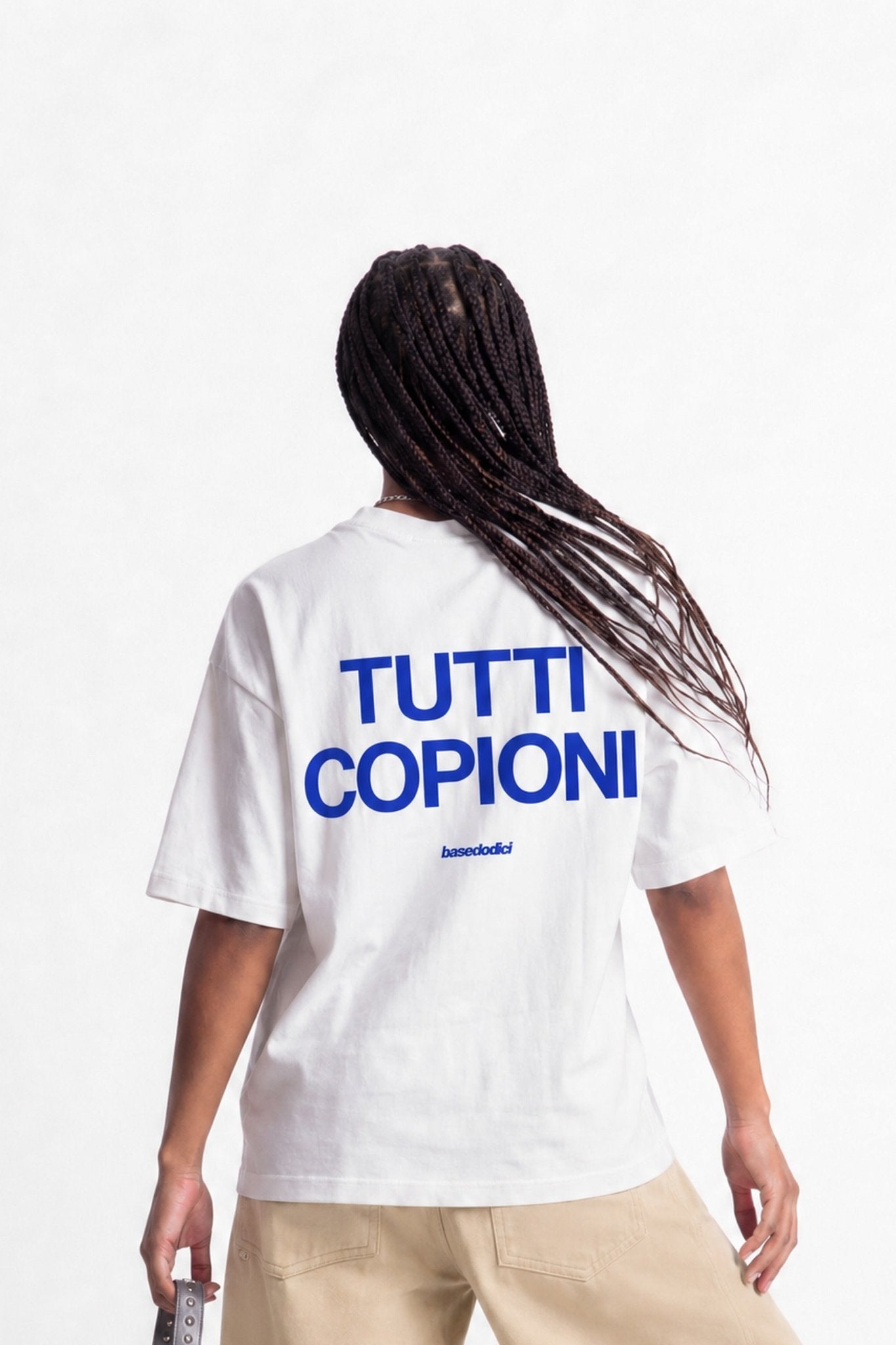 T-Shirt "COPY&PASTE" TuttiCopioni White/Blue - BASEDODICI®