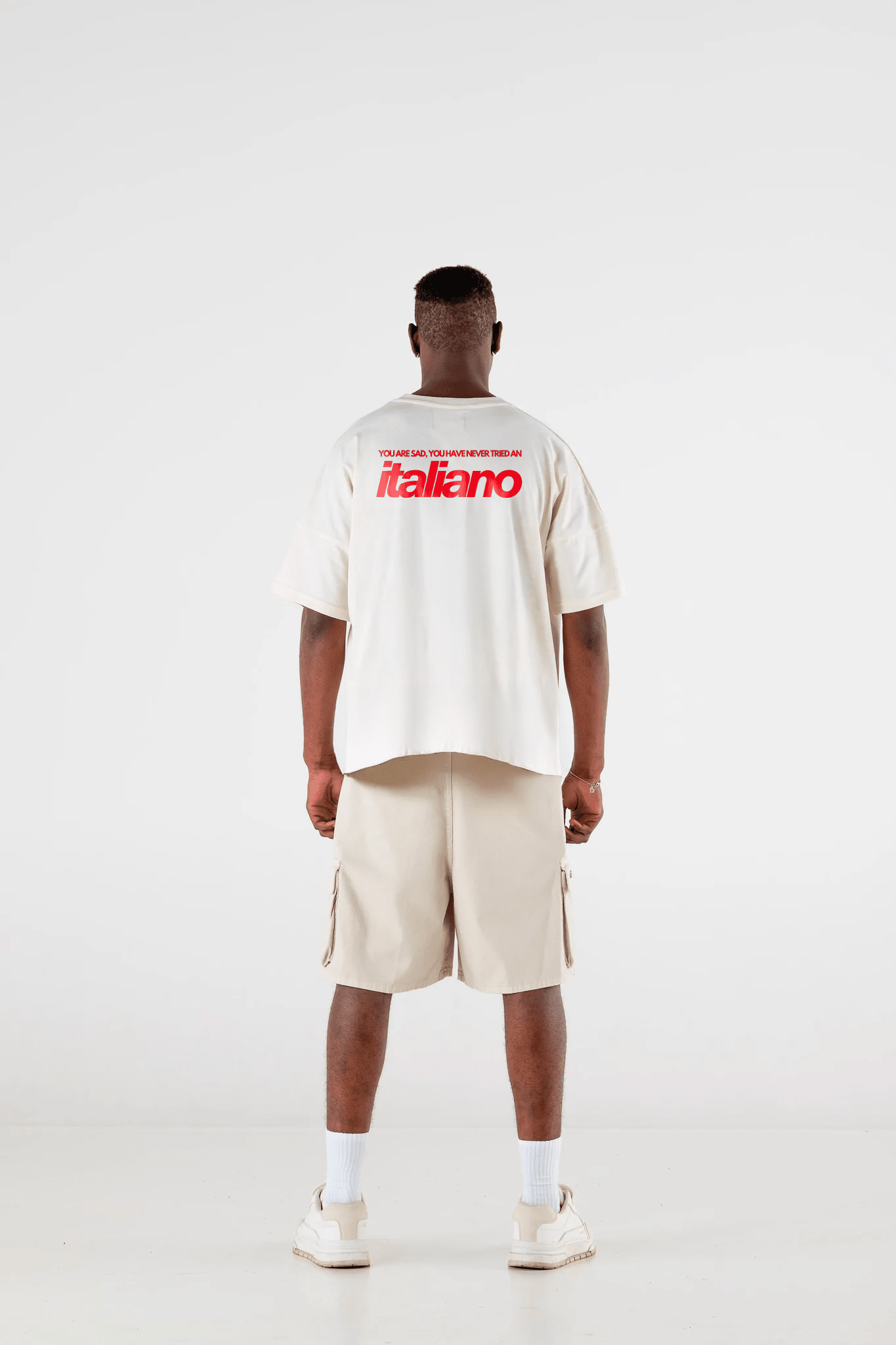 T-Shirt "CRUEL SEASON" Italiano White/Red - BASEDODICI®