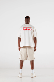 T-Shirt "CRUEL SEASON" Italiano White/Red - BASEDODICI®