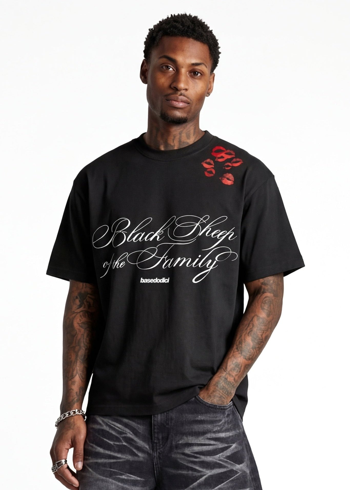 T-Shirt "FOR DREAMERS" Kiss Black - BASEDODICI®