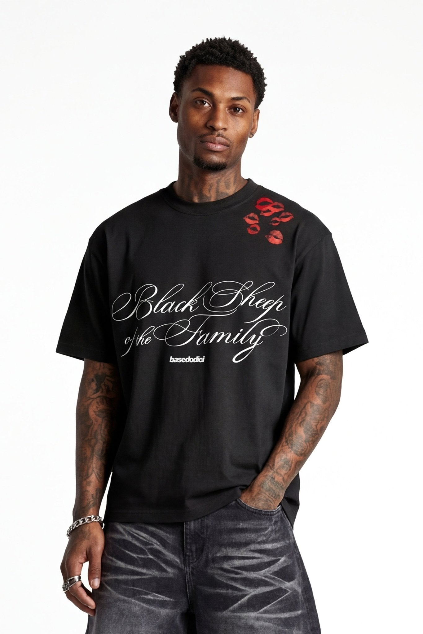 T-Shirt "FOR DREAMERS" Kiss Black - BASEDODICI®