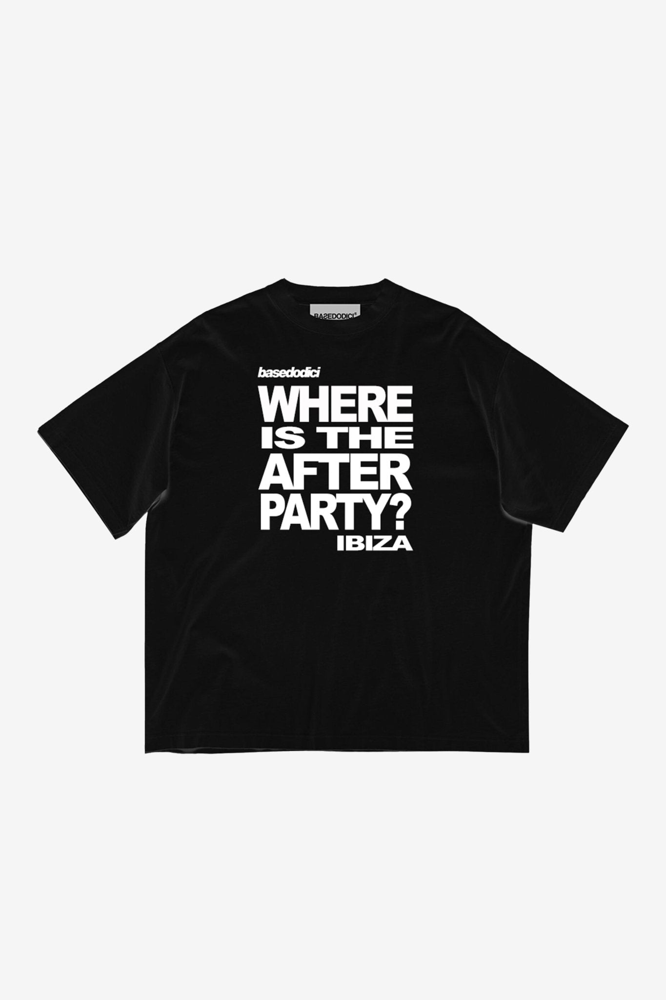 T-Shirt "IBIZA" Afterparty Black - BASEDODICI®