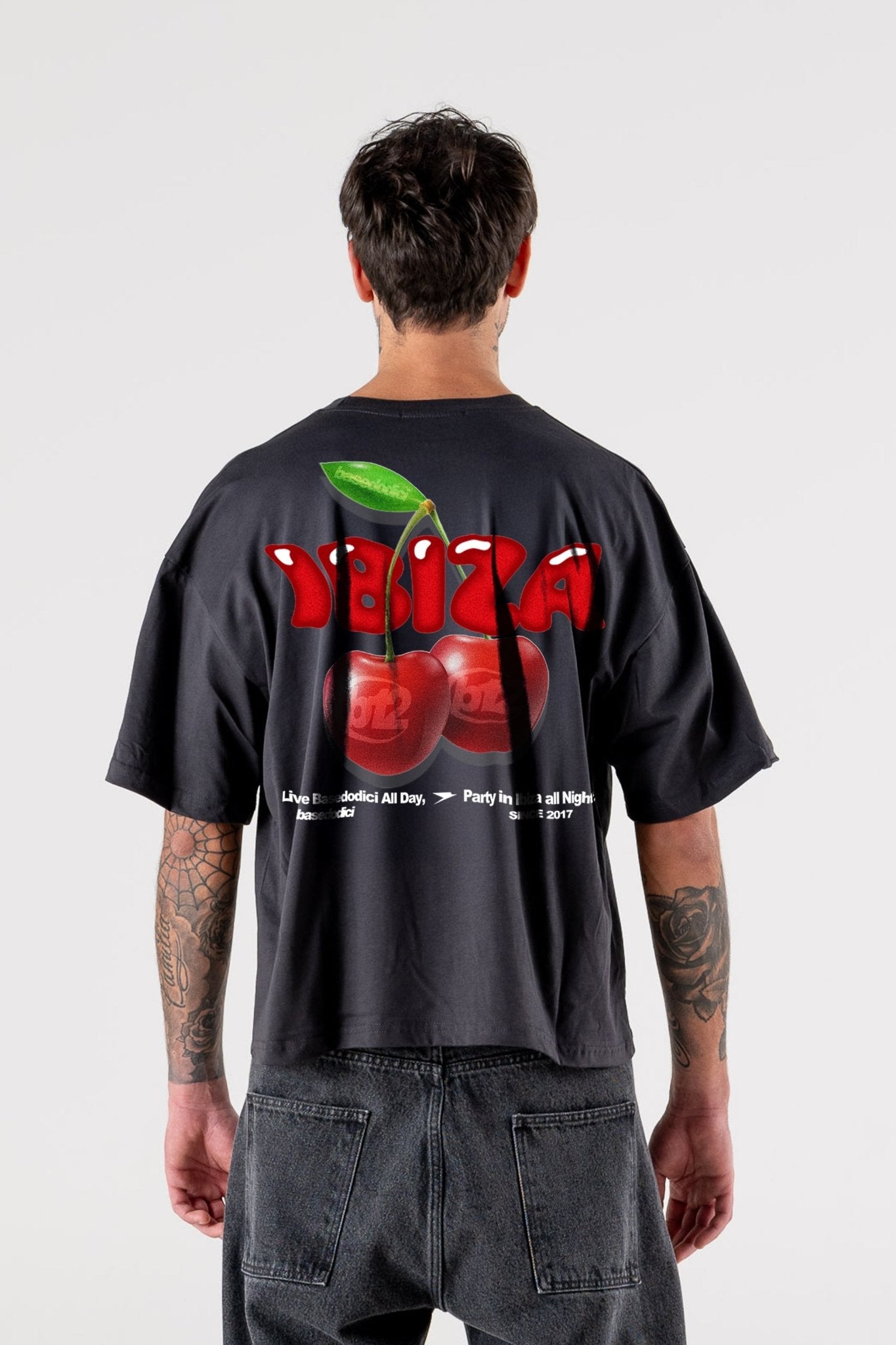 T-Shirt "IBIZA" Cherry Black - BASEDODICI®
