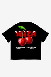 T-Shirt "IBIZA" Cherry Black - BASEDODICI®