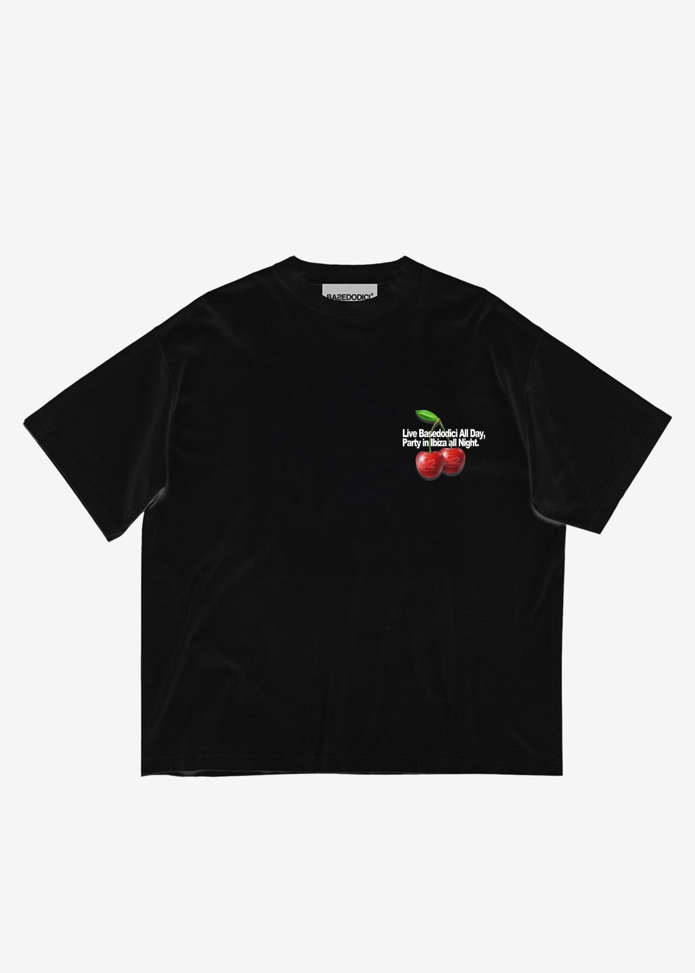 T-Shirt "IBIZA" Cherry Black - BASEDODICI®