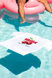 T-Shirt "IBIZA" Cherry White - BASEDODICI®