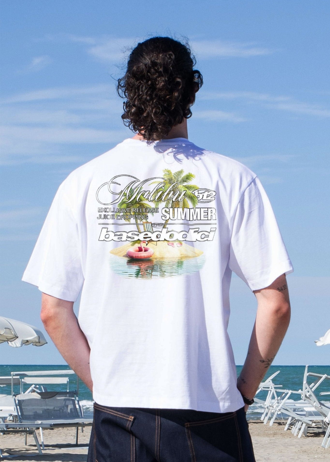 T-Shirt "IBIZA" Island White - BASEDODICI®