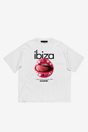 T-Shirt "IBIZA" Lips White - BASEDODICI®