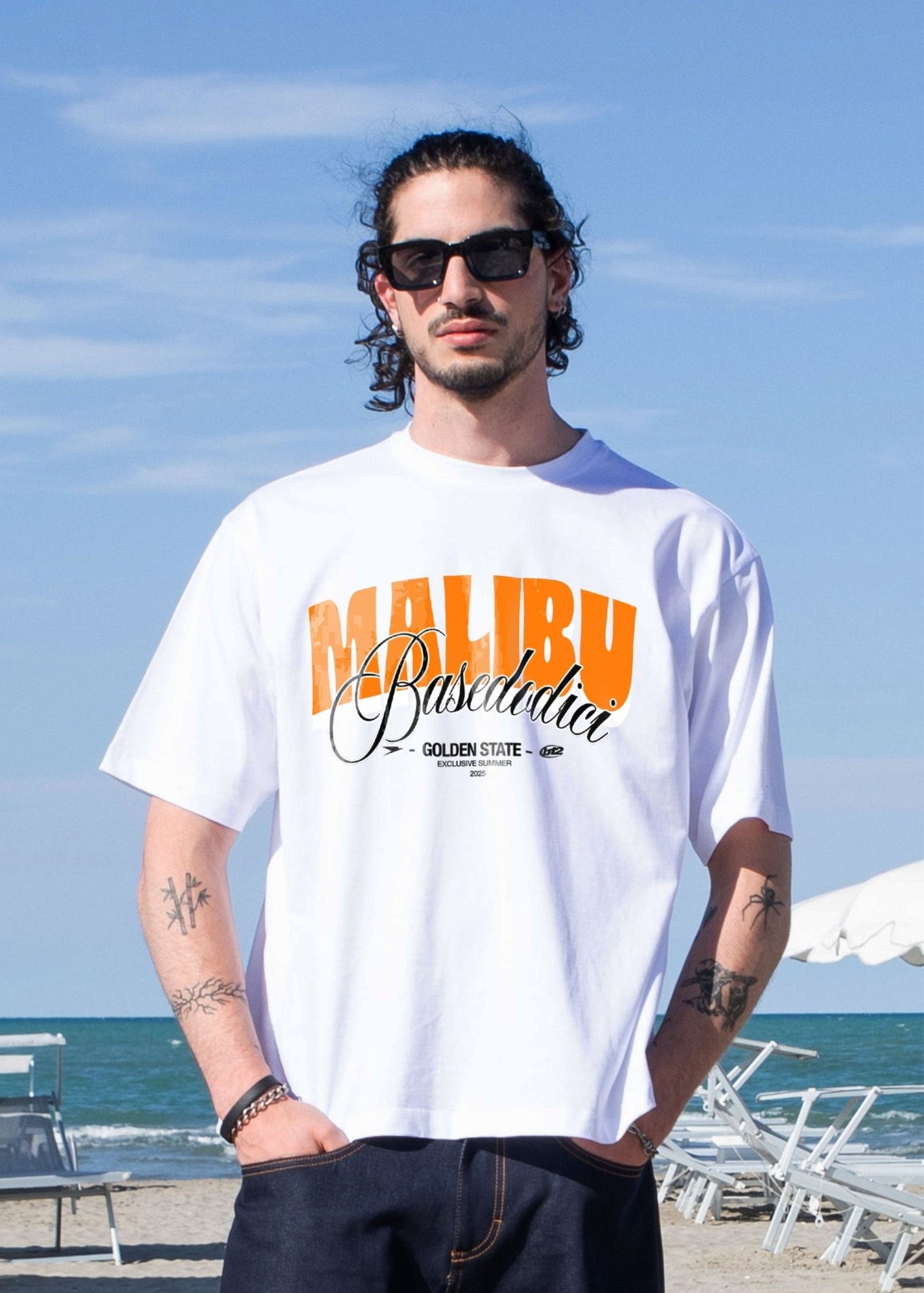 T-Shirt "IBIZA" Malibu White - BASEDODICI®