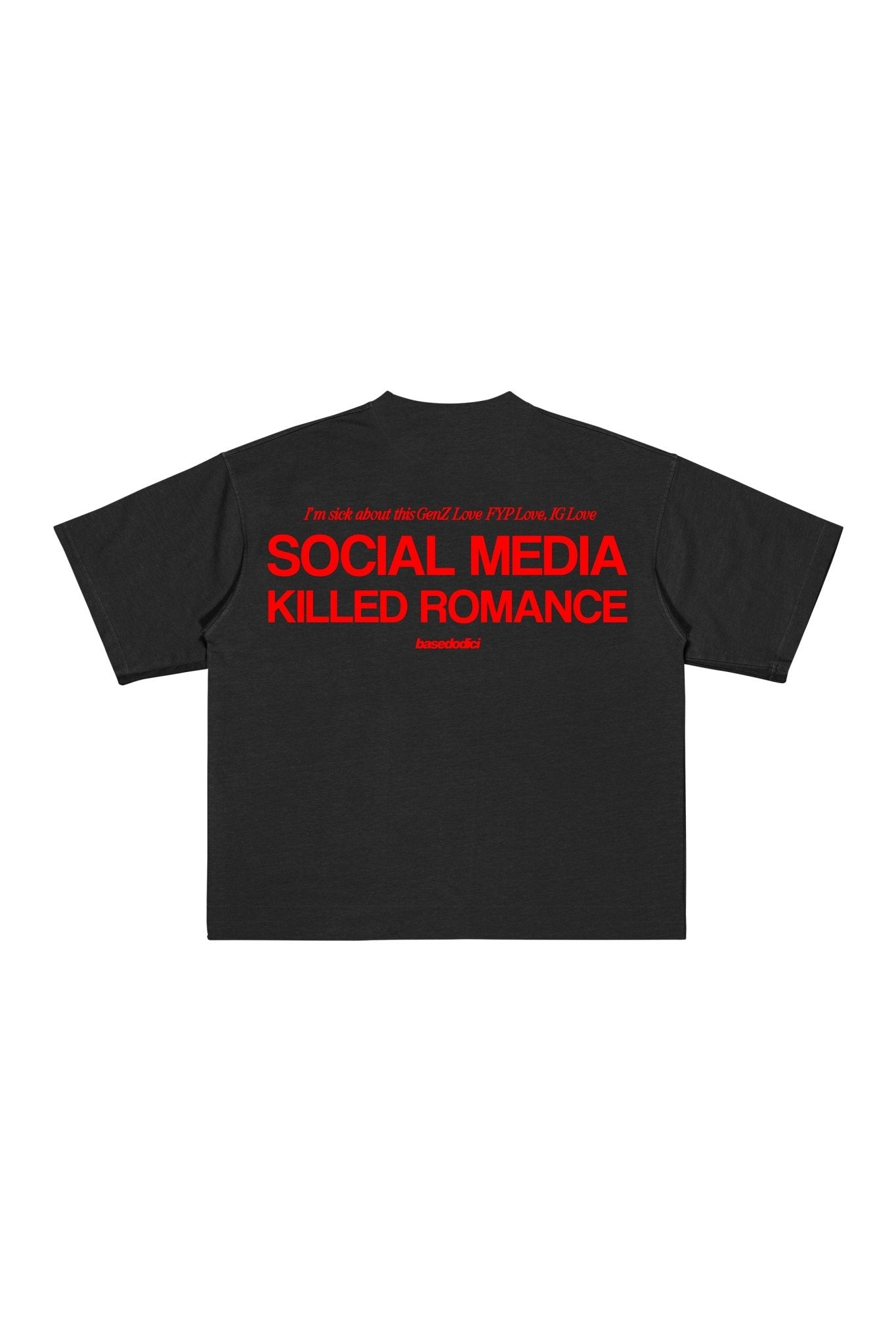 T-Shirt "KILLED ROMANCE" Black/Red - BASEDODICI®