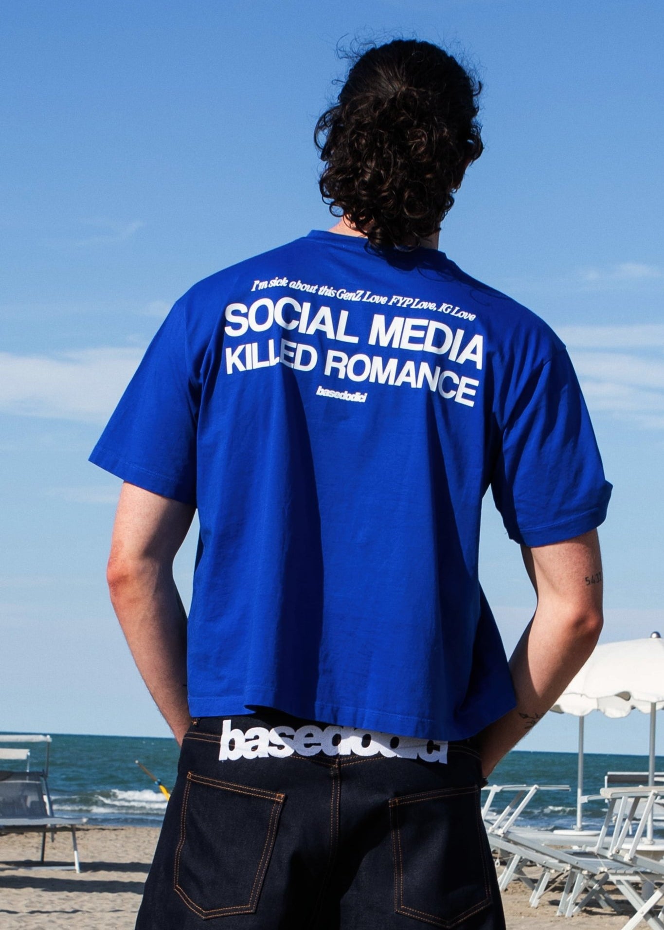 T-Shirt "KILLED ROMANCE" Blue - BASEDODICI®