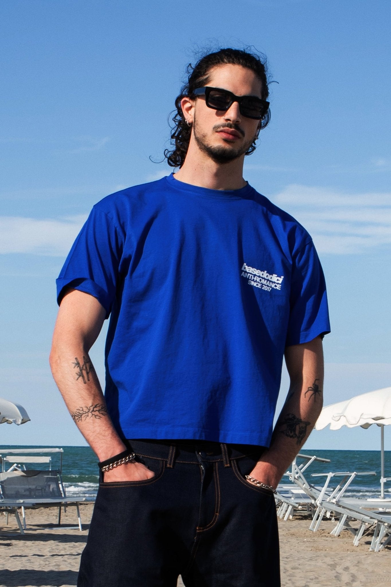 T-Shirt "KILLED ROMANCE" Blue - BASEDODICI®