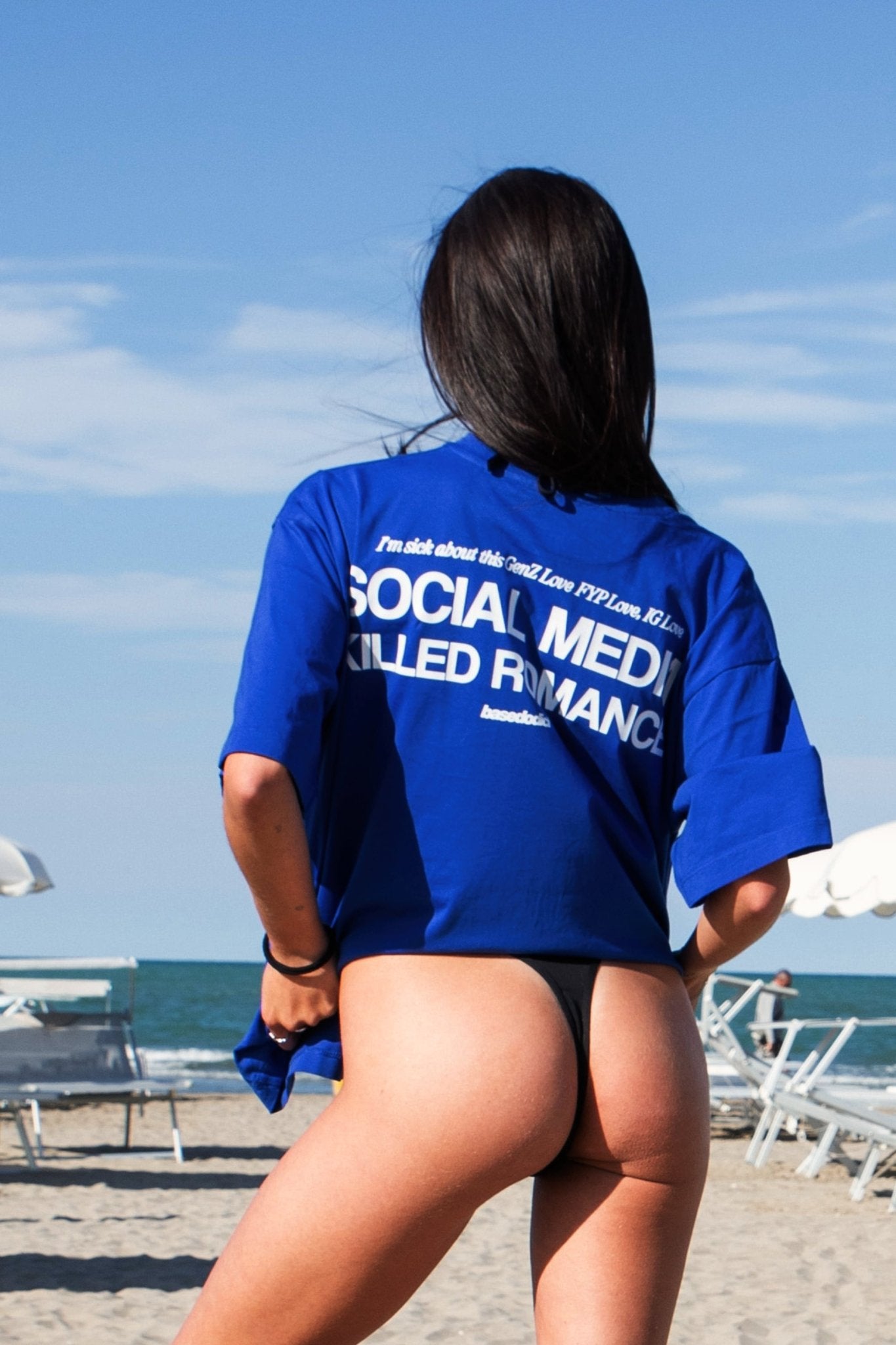 T-Shirt "KILLED ROMANCE" Blue - BASEDODICI®