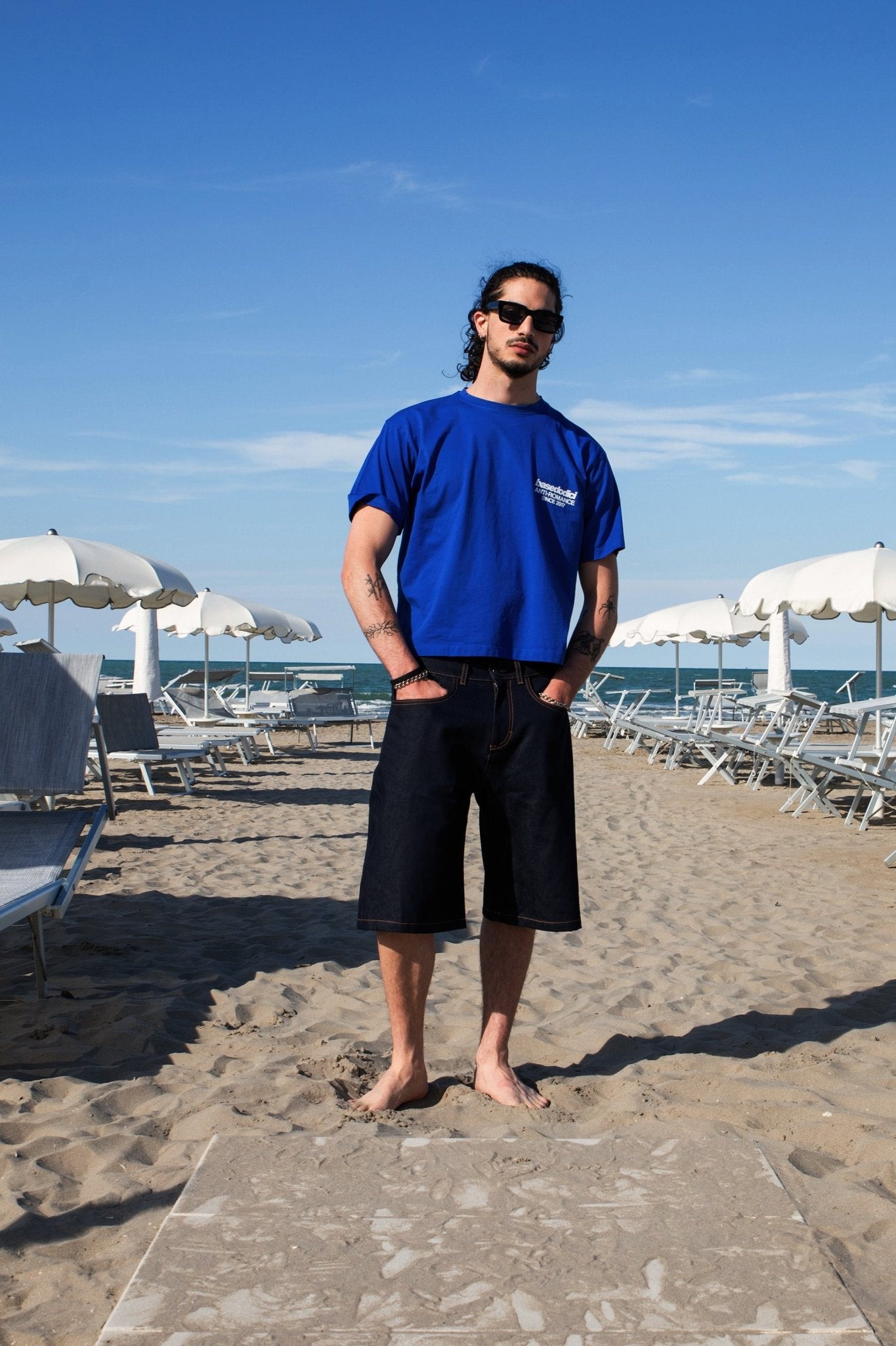 T-Shirt "KILLED ROMANCE" Blue - BASEDODICI®