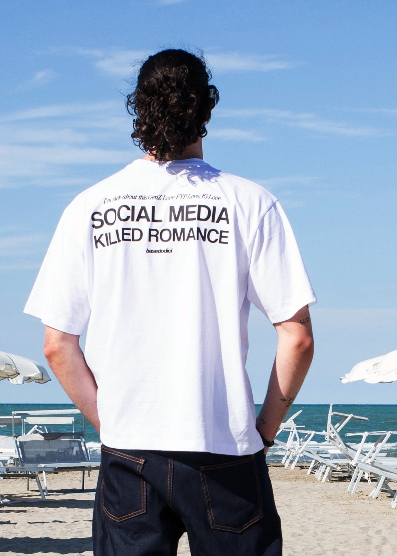 T-Shirt "KILLED ROMANCE" White - BASEDODICI®