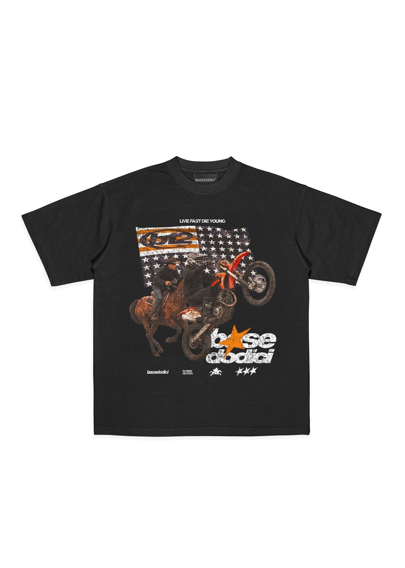 T-Shirt “LIVE FAST” Furious Black - BASEDODICI®