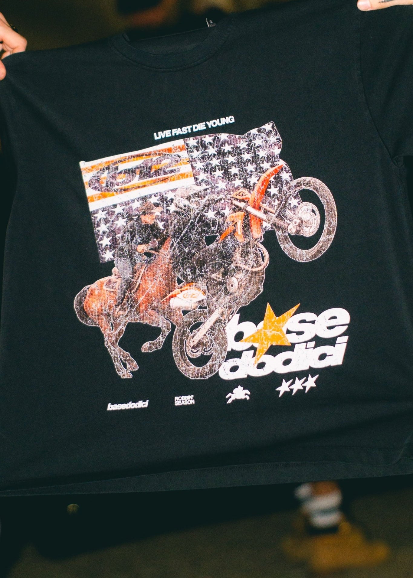 T-Shirt “LIVE FAST” Furious Black - BASEDODICI®